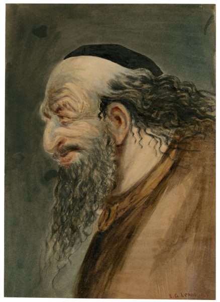 An 1863 depiction of Shylock by E.G. Lewis from the Folger Shakespeare Library.